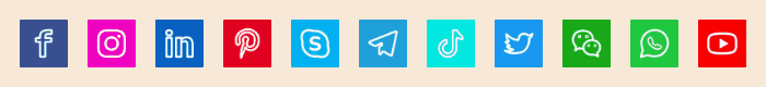 Social link builder in the site header
