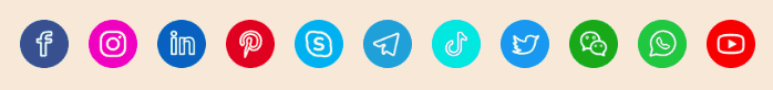 Social link builder in the site header