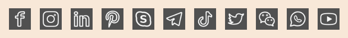 Social link builder in the site header