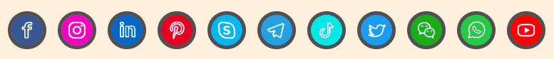 Social link builder in the site header