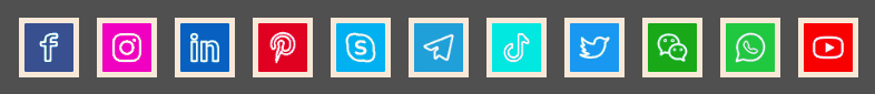 Social link builder in the site header