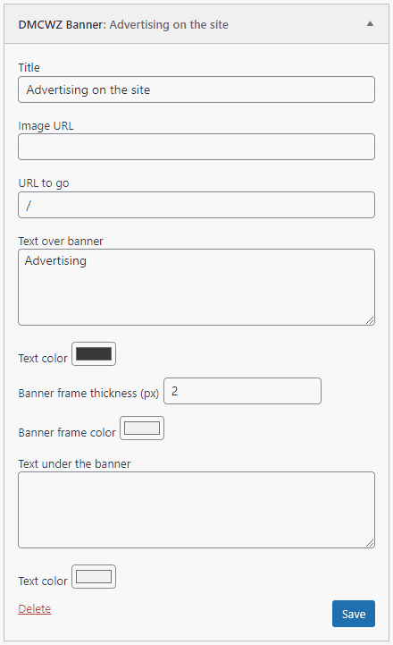 Additional widgets