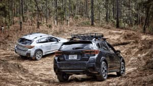 Testing a crossover from Subaru off-road