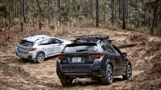 Testing a crossover from Subaru off-road
