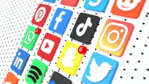 Social link builder in the site header